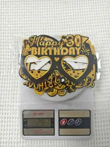 Weight measurement of 30th birthday party photo prop glasses in black and gold