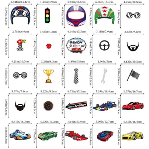 Kit d'accessoires photo de course avec dimensions pour casques et voitures de F1