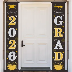 Class Of 2026 Afstudeerfeest Decoraties Congrats GRAD Deur Banner Afstudeerceremonie Huisdeur Decoratie
