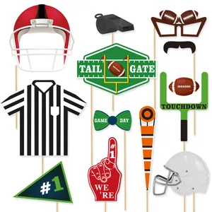 Kit d'accessoires photo pour fête de football américain avec casques et panneaux