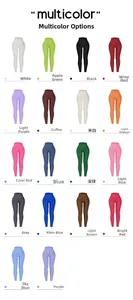 Détails des 18 coloris disponibles pour leggings de yoga côtelés à taille haute