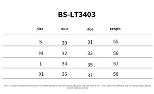 Size chart for seamless shapewear bodysuit showing bust and hip measurements in cm