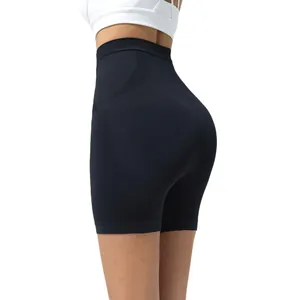 High waist tummy control yoga shorts for women with butt lifting and honeycomb texture