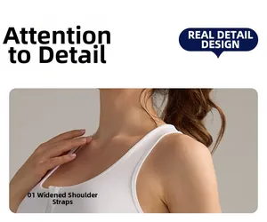 Dettaglio delle spalline larghe di un reggiseno sportivo bianco ad alto sostegno