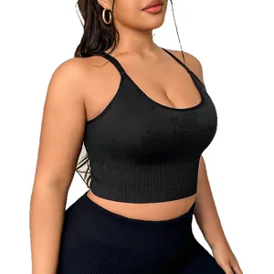 High-impact black floral jacquard sports bra with double straps and seamless ribbed hem