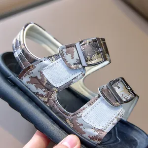 Details von Jungen Camouflage Sandalen mit verstellbaren Klettverschlüssen und dicken Sohlen