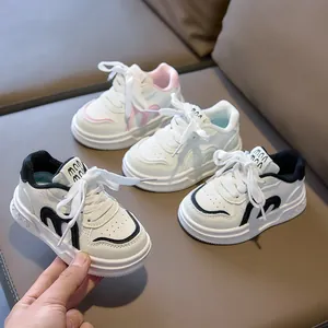 Kids casual sneakers with wave stripe design and non-slip soles in multiple colors