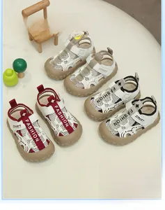 Detailed view of breathable mesh summer sandals for toddlers in multiple stylish colors