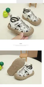 Detailed close-up showing anti-slip rubber sole and breathable mesh upper of kids sandals