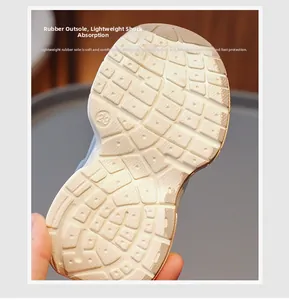 Close-up of lightweight non-slip rubber sole with cross-pattern for kids sports shoes