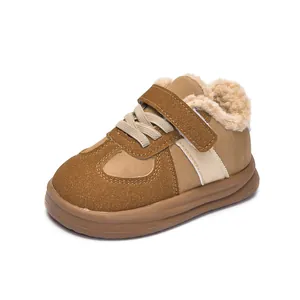 Winter children's thermal sneakers with warm fleece lining and non-slip rubber soles