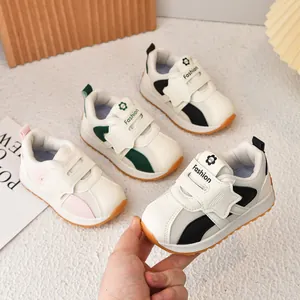 Breathable mesh kids sneakers with anti-slip rubber soles and velcro straps