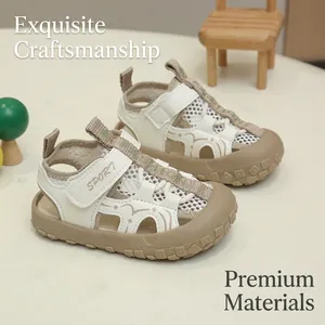 Kids breathable sport sandals with protective toe cap and anti-slip rubber sole