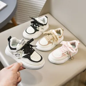 Chaussures de Skate Décontractées pour Enfants Cuir PU Antidérapant Respirant Sneakers Garçons Filles 2025 Printemps Automne