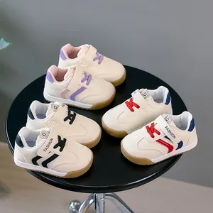Chaussures de Marche Bébé Tout-petit Semelle Souple Cuir Synthétique Imperméable Antidérapant Sneakers Sport Mode Garçon Fille