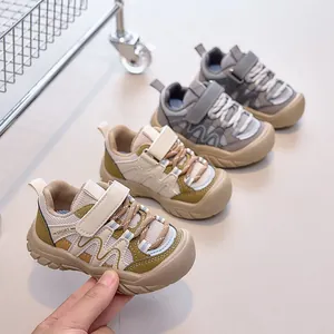 Baskets d'extérieur en maille respirante pour bébés garçons avec semelles antidérapantes