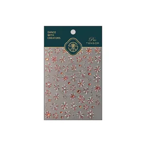 New Year nail stickers TL-452 with red and silver firework, heart and moon patterns