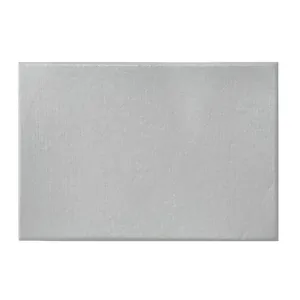 Couvercle de boîte cadeau rectangulaire en argent métallisé avec texture brossée fine