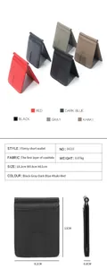 Detailed size guide and color options for slim first layer cowhide leather men wallet