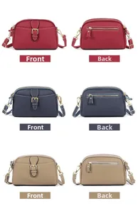 Detaillierter Vergleich der Crossbody-Taschen aus Leder mit Vorder- und Rückansicht