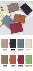 Litchi pattern leather passport holders in 8 colors with snap closure and zipper pocket