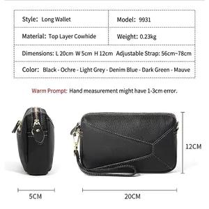 Women's black genuine leather crossbody bag with geometric stitching and adjustable strap