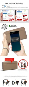Dettaglio della tecnologia di schermatura RFID in rame e nichel nel portafoglio in pelle