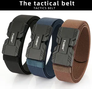 Three heavy-duty nylon tactical belts with quick-release alloy magnetic buckles