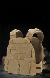 Detail of adjustable tactical vest shoulder strap with numerical scale for precise fitting