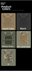 Tactical vest color options including Sand, Black, Army Green, and CP camouflage patterns