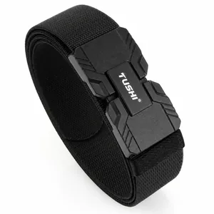Tactical Nylon Belt Magnetic Quick Release Buckle For Men Heavy Duty Military Style Work Waistband Outdoor Training Adjustable Belt