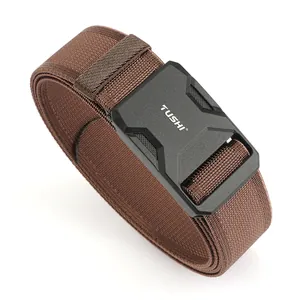 Cinturón Táctico de Nylon Con Hebilla de Aleación de Liberación Rápida Magnética Correa de Cincha Trenzada Duradera Ajustable para Pantalones Cargo Exterior