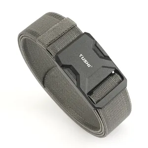 Cinturón táctico de nailon de 3,5 cm con hebilla magnética TUSHI de cierre rápido