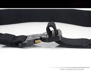 Detail eines 4,3 cm Nylon-Taktikgürtels mit robuster Metall-Schnellverschlussschnalle