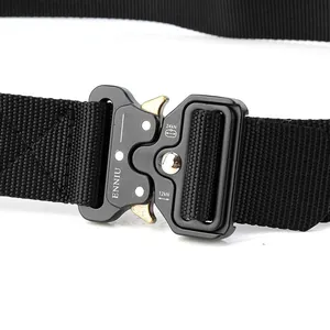 Tactical nylon belt with 24kN metal quick-release buckle for outdoor heavy-duty work