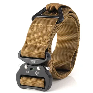 Tactical nylon belt in coyote brown with professional aluminum quick-release buckle