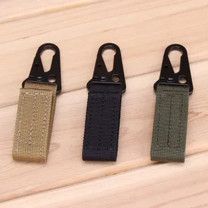 Tactical nylon webbing belts with metal eagle beak hooks in three tactical colors