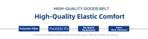 Detail showing elastic polyester weave material and high-quality stretch belt fibers