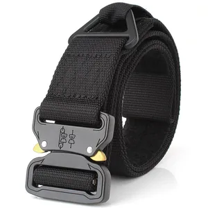 Tactical nylon belt with heavy duty quick release metal buckle for outdoor training