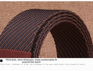 Detail showing the 3mm thick nylon braided belt texture with high density weaving