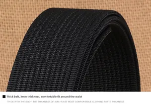 Détail macro montrant l'épaisseur de 3 mm de la ceinture en nylon tissé haute densité