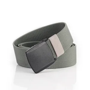 Ceinture en nylon élastique avec boucle YKK noir mat vert armée pour les activités tactiques