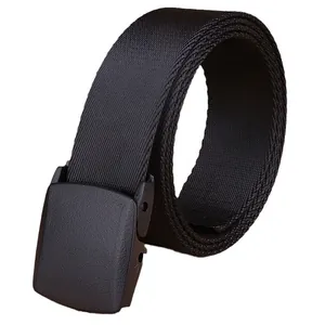 Ceinture tactique en nylon noir avec boucle en plastique mate pour contrôle de sécurité