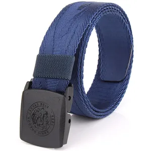 Ceinture Homme en Toile de Nylon Avec Motif de Dragon Jacquard Boucle en Plastique Tactique Décontracté Taille Ajustable
