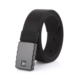 Men Tactical Belt With Quick Release Zinc Alloy Buckle Heavy Duty Nylon Woven Waist Belt For Outdoor Sports Work Casual