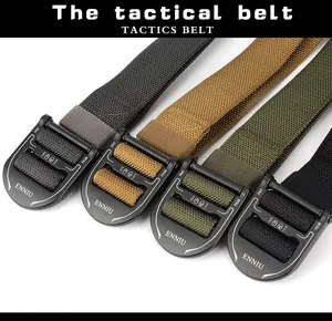 Detail showing tactical nylon belts with heavy duty quick release metal buckles