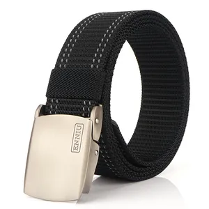 Men Reflective Tactical Nylon Belt With Zinc Alloy Automatic Buckle Quick Release Outdoor Hiking Running Adjustable Strap