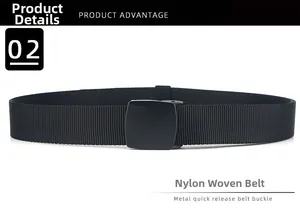Detail of the high-density nylon woven strap with a durable metal quick release buckle