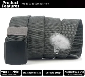 Détail de la ceinture en toile tissée respirante avec texture en nid d'abeille