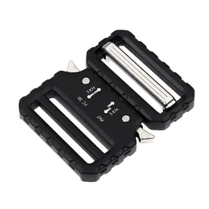 Tactical Zinc Alloy Quick Release Belt Buckle Heavy Duty Cobra Style Metal Fastener For Outdoor Survival Hiking Men Accessories